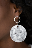 Paparazzi Jewelry Beach Bliss - White Earring - Pure Elegance by Kym