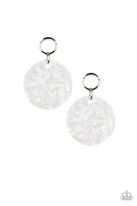 Paparazzi Jewelry Beach Bliss - White Earring - Pure Elegance by Kym