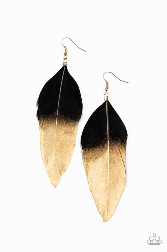 Paparazzi Jewelry Fleek Feathers - Black - Pure Elegance by Kym