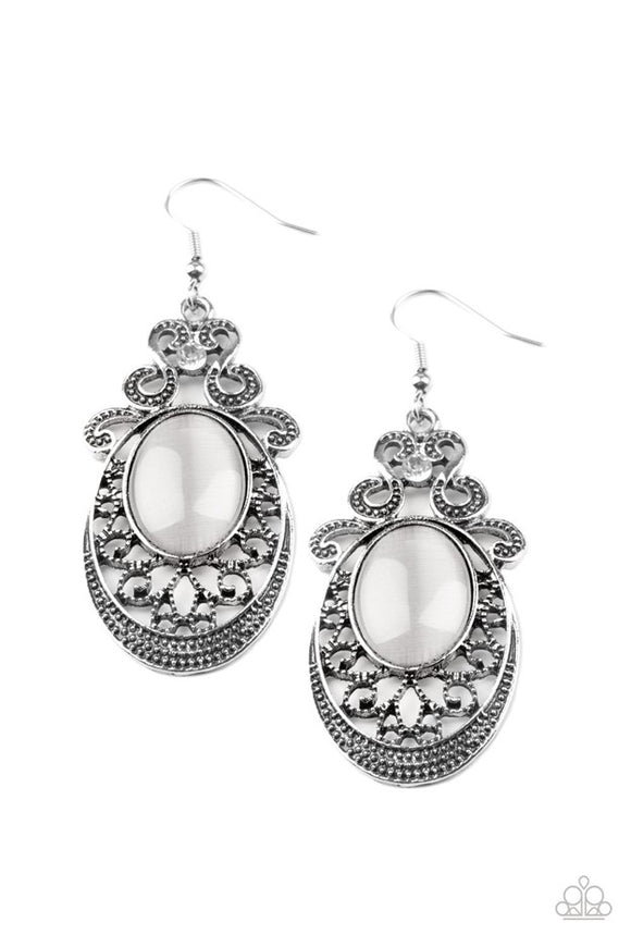 Paparazzi Jewelry Garden Gondola Ride - White Earrings - Pure Elegance by Kym