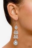 Paparazzi Jewelry Water Lily Whimsy - White Earring - Pure Elegance by Kym