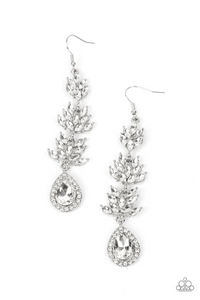 Paparazzi Jewelry Water Lily Whimsy - White Earring - Pure Elegance by Kym