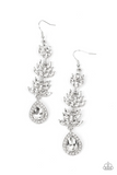 Paparazzi Jewelry Water Lily Whimsy - White Earring - Pure Elegance by Kym