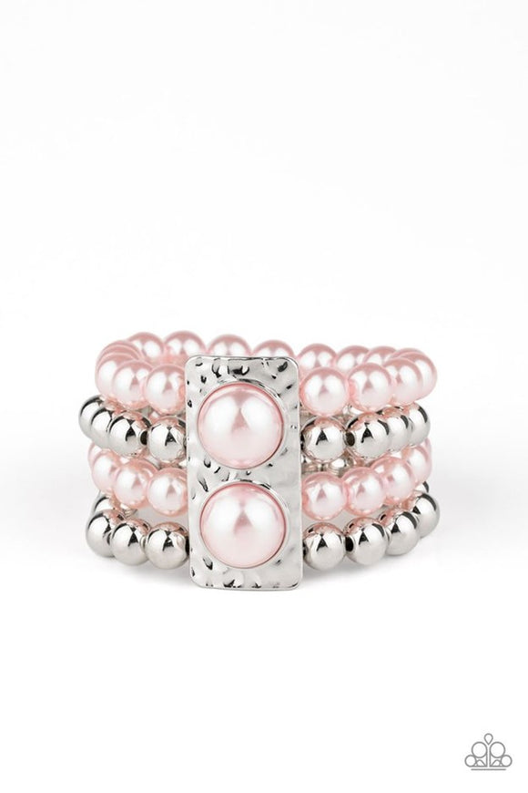 Paparazzi Jewelry Wealth Conscious - Pink Bracelet - Pure Elegance by Kym