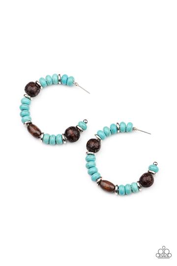 Paparazzi Jewelry Definitely Down-To-Earth - Blue Earring - Pure Elegance by Kym