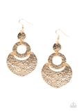 Paparazzi Accessories Shimmer Suite Gold Earring - Pure Elegance by Kym