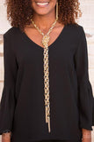 Paparazzi Accessories SCARFed for Attention Gold Necklace - Pure Elegance by Kym