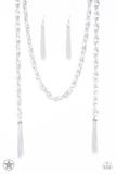 Paparazzi Accessories SCARFed for Attention Silver Necklace - Pure Elegance by Kym