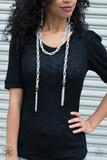 Paparazzi Accessories SCARFed for Attention Silver Necklace - Pure Elegance by Kym