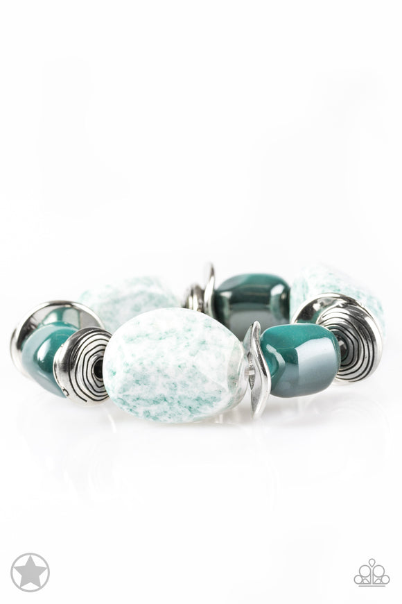 Paparazzi Accessories Glaze of Glory Blue Bracelet - Pure Elegance by Kym