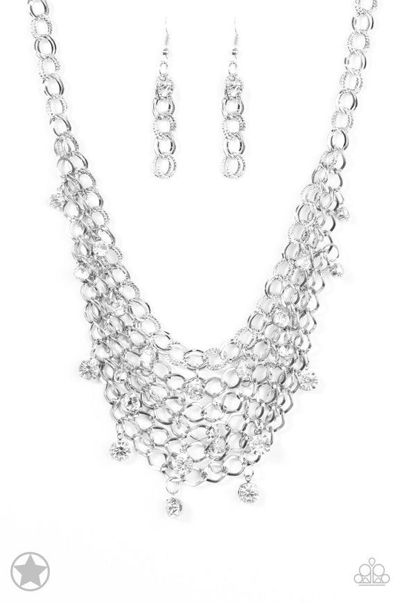 Paparazzi Accessories Fishing for Compliments Silver Necklace - Pure Elegance by Kym