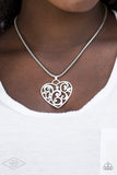 Paparazzi Accessories FILIGREE Your Heart With Love - Silver Necklace - Pure Elegance by Kym