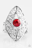 Paparazzi Accessories Glammed Up Gardens Red Ring - Pure Elegance by Kym