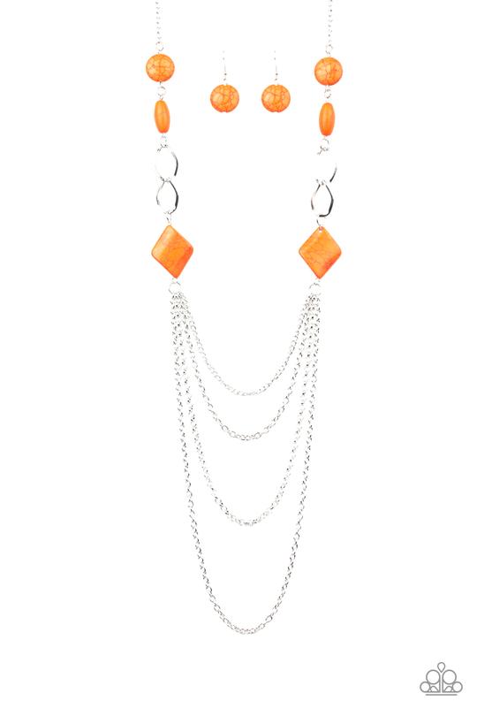 Paparazzi Accessories Desert Dawn Orange Necklace - Pure Elegance by Kym