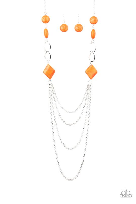 Paparazzi Accessories Desert Dawn Orange Necklace - Pure Elegance by Kym