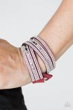 Paparazzi Accessories Rock Star Attitude Red Urban Bracelet - Pure Elegance by Kym