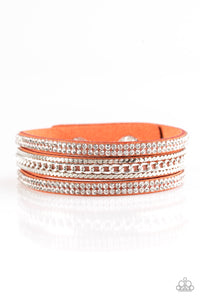 Paparazzi Accessories Unstoppable Orange Bracelet - Pure Elegance by Kym
