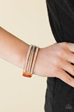 Paparazzi Accessories Unstoppable Orange Bracelet - Pure Elegance by Kym