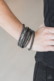 Paparazzi Accessories Rock Star Attitude Black Urban Bracelet - Pure Elegance by Kym