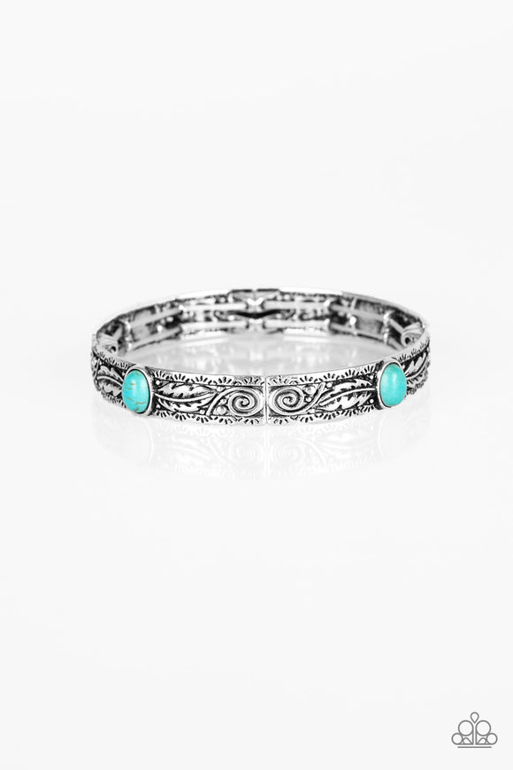 Paparazzi Jewelry Wild West Story - Blue Bracelet - Pure Elegance by Kym
