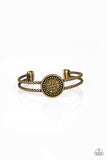 Paparazzi Accessories Definitely Dazzling Brass Cuff Bracelet - Pure Elegance by Kym