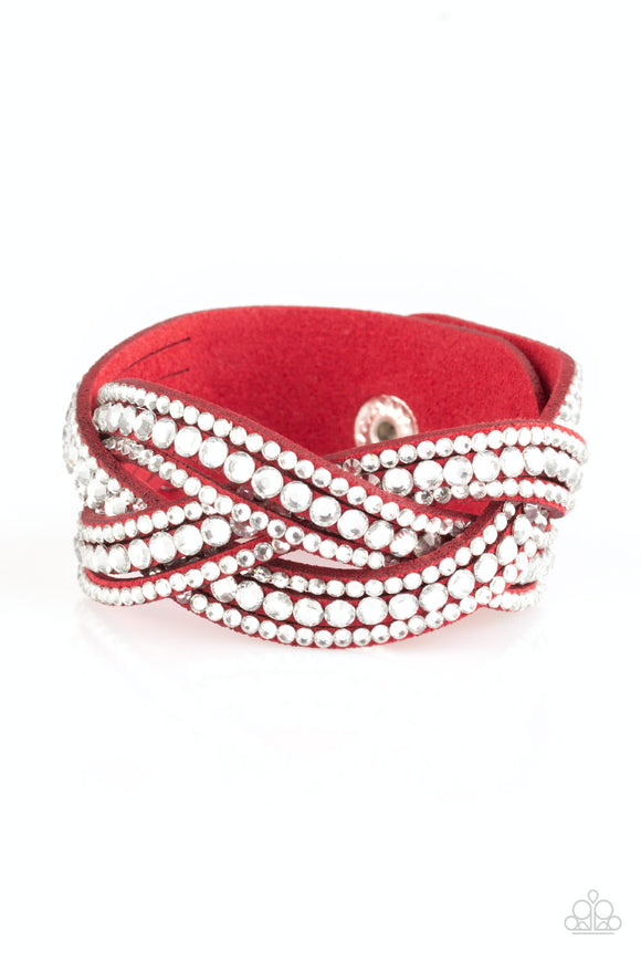 Paparazzi Accessories Bring on the Bling Red Bracelet - Pure Elegance by Kym