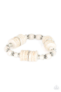 Paparazzi Jewelry Sagebrush Serenade - White Bracelet - Pure Elegance by Kym