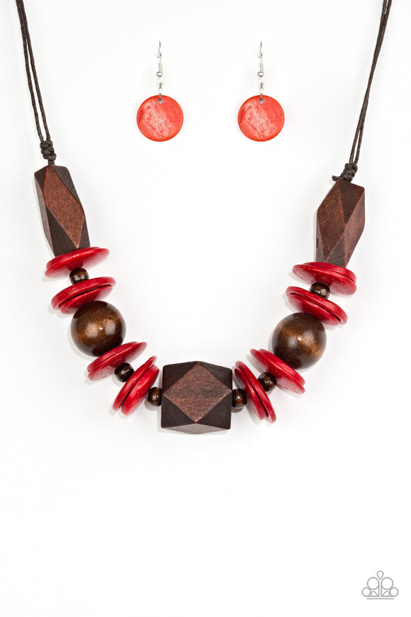 Paparazzi Jewelry Pacific Paradise - Red Necklace - Pure Elegance by Kym
