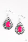 Paparazzi Accessories Flirty Finesse - Pink Earrings - Pure Elegance by Kym