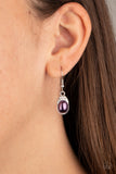 Paparazzi Accessories How Fancy Purple Earrings - Pure Elegance by Kym