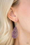 Paparazzi Accessories Indie Idol Purple Earring - Pure Elegance by Kym