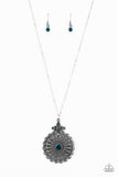 Paparazzi Jewelry Walk On The WILDFLOWER Side - Blue Necklace - Pure Elegance by Kym
