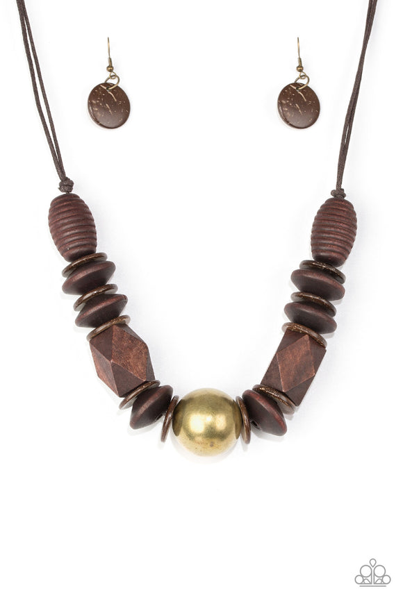 Paparazzi Jewelry Grand Turks Getaway - Brass Necklace - Pure Elegance by Kym