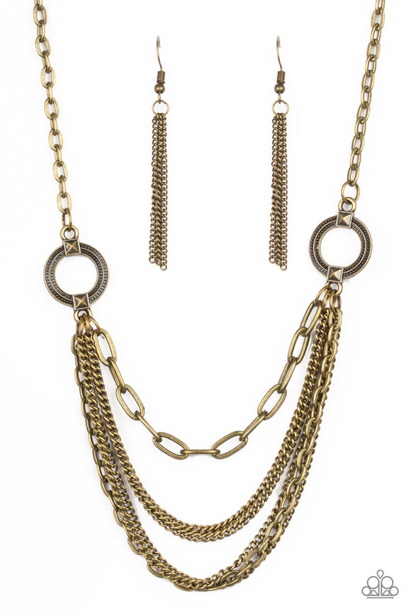 Paparazzi Accessories CHAINS of Command Brass Necklace - Pure Elegance by Kym
