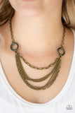 Paparazzi Accessories CHAINS of Command Brass Necklace - Pure Elegance by Kym