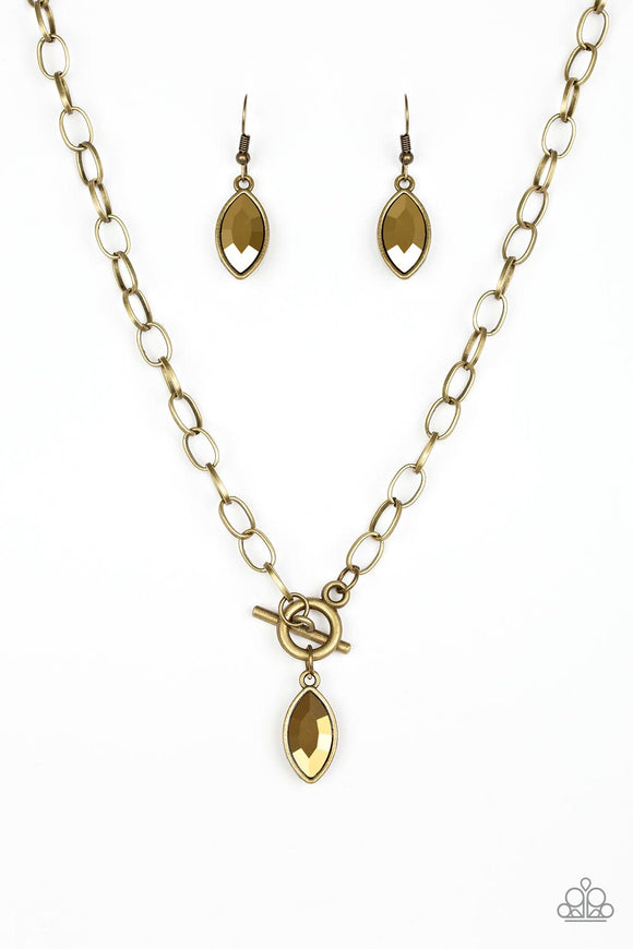 Paparazzi Jewelry Club Sparkle - Brass Necklace - Pure Elegance by Kym