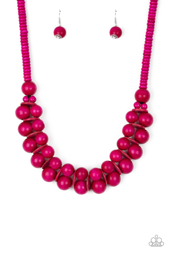 Paparazzi Accessories Caribbean Cover Girl Pink Necklace - Pure Elegance by Kym