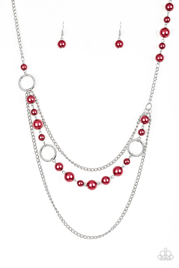 Paparazzi Jewelry Party Dress Princess - Red Necklace - Pure Elegance by Kym