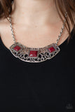 Paparazzi Accessories Feeling Inde-PENDANT Red Necklace - Pure Elegance by Kym