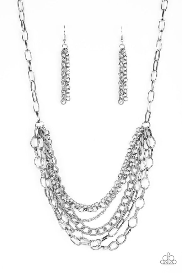Paparazzi Jewelry Color Bomb - Silver Necklace - Pure Elegance by Kym