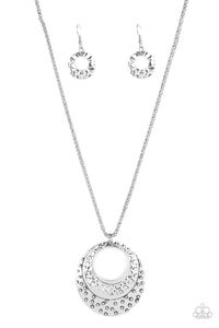 Paparazzi Accessories Texture Trio Silver Necklace - Pure Elegance by Kym