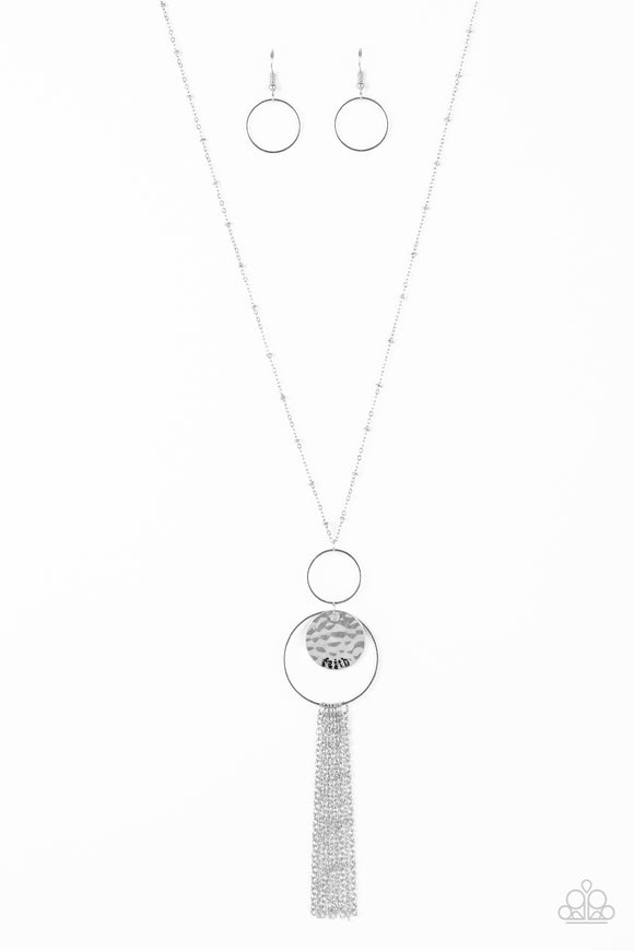 Paparazzi Jewelry Faith Makes All Things Possible - Silver Necklace - Pure Elegance by Kym