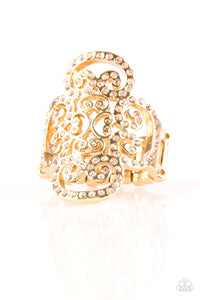 Paparazzi Accessories Regal Regalia - Gold Ring - Pure Elegance by Kym