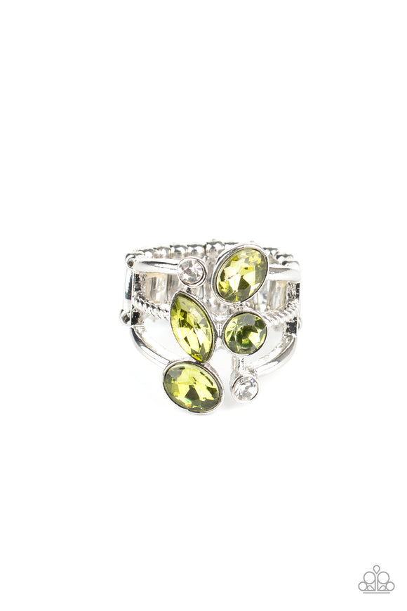 Paparazzi Accessories Metro Mingle Green Ring - Pure Elegance by Kym