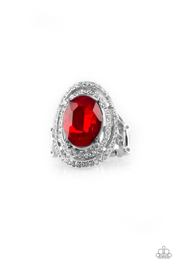 Paparazzi Accessories Making History Red Ring - Pure Elegance by Kym