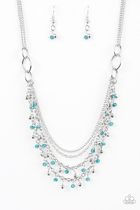 Paparazzi Jewelry Financially Fabulous - Blue Necklace - Pure Elegance by Kym