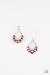Paparazzi Accessories Fancy First Brown Earrings - Pure Elegance by Kym