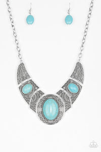 Paparazzi Accessories Leave Your LANDMARK Blue Necklace - Pure Elegance by Kym