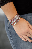 Paparazzi Accessories Rebel in Rhinestones Red Urban Bracelet - Pure Elegance by Kym