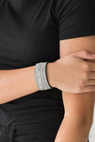 Paparazzi Accessories Really Rock Band Black/White Bracelet - Pure Elegance by Kym